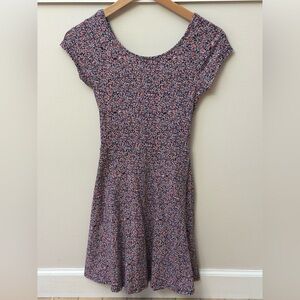 SO Floral Skater Dress with Cut Out on Back